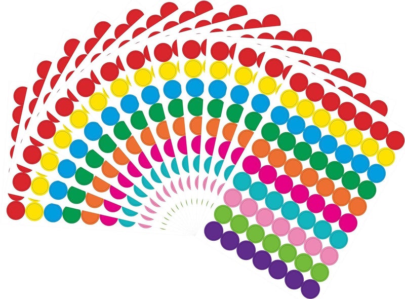 PARLAIM 1050 PCS Color Coding Labels Circle Dot Stickers,10 Color Style Colorful Coding Label Sticker for Office,Student Classroom - Image 1